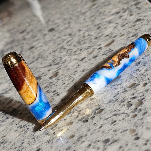 Manzanita Burl Hybrid Rollerball Pen - Image 2