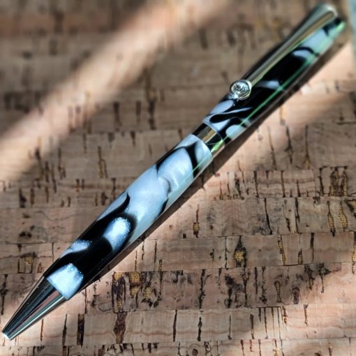 Black/Mother of Pearl Swarovski Crystal  - Pen - Image 2